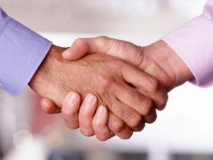 Picture of a Business Intelligence Professional shaking hands